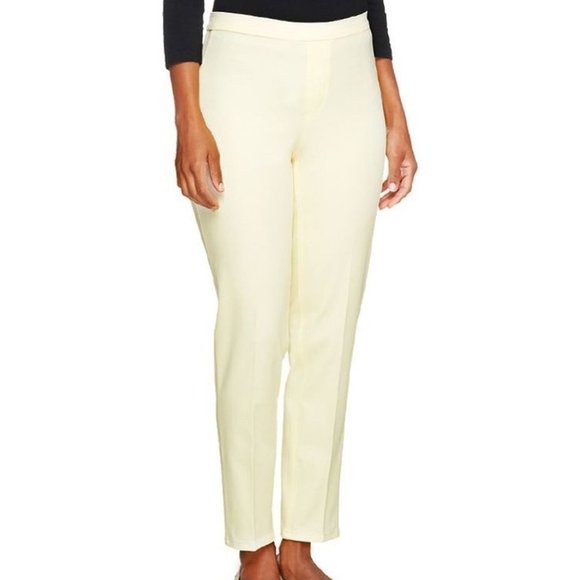 NWT ISAAC MIZRAHI STRETCH PULL-ON ANKLE PANTS 28W - Picture 1 of 11